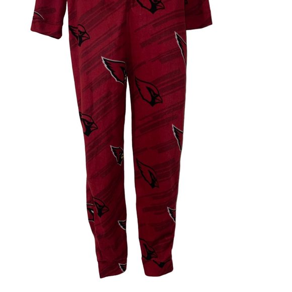 NFL Team Apparel Arizona Cardinals Mens Pajamas M Football Unionsuit Soft Fleece - Picture 8 of 9
